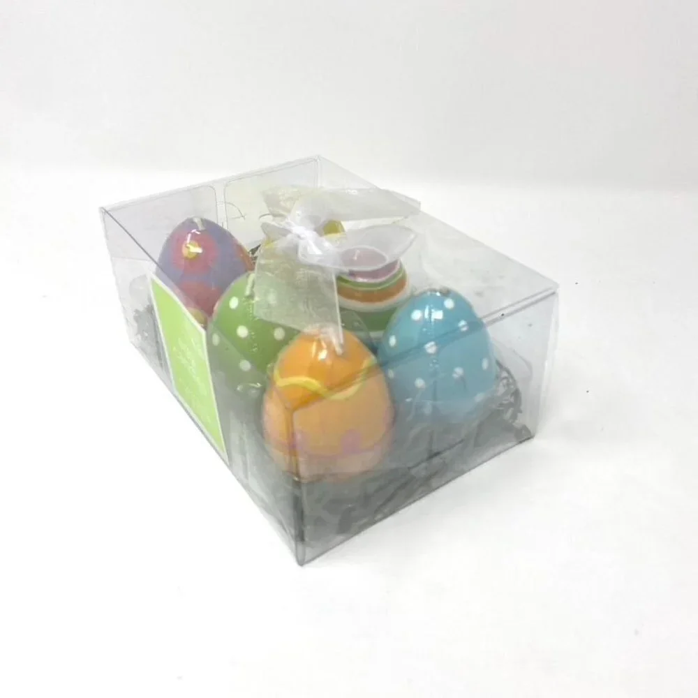 Target 6 Easter Egg Shaped Candles Bed Of Grass Gift Box